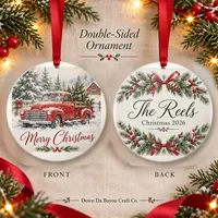 Photo Ornament — Metal, Round, finished example 2