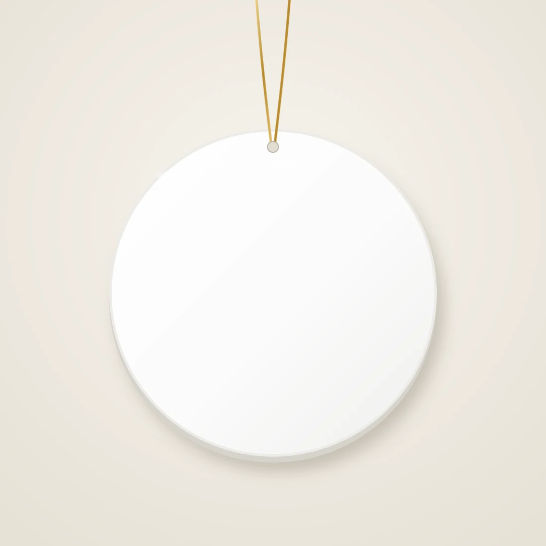 Photo Ornament — Round Ceramic blank product preview